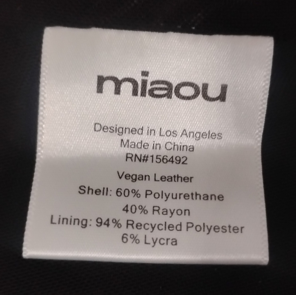 MIAOU | Leia Black Faux Leather Strapless Boned Corset Top 1X NWT - Picture 3 of 4